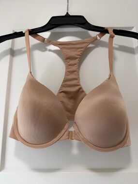 Nude Victorias Secret lightly lined Demi Racerback Bra 34d